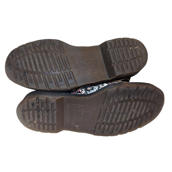 Dr. Martens Floral Combat Boots - Black and Multicolor - Picture 5 of 15